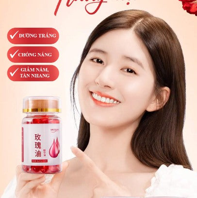 Jar of 60 Biaoquan rose essence capsules